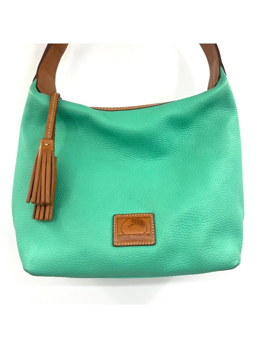 Dooney & Bourke Pebble Grain Paige Sac Hobo Bag in Carribean Green